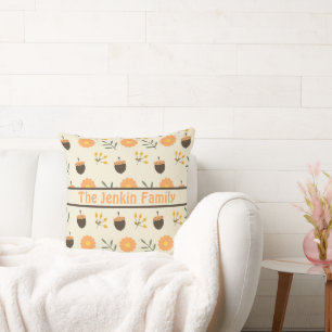 Coussin de jet personnalisé d'automne