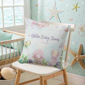 Coussin de jet pour Baby Shower Sous l'océan