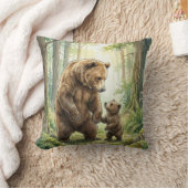 Coussin de jet pour enfants Ourse des bois maman e (Couverture)