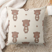 Coussin de jet pour nurserie Ourson et Champignons (Couverture)