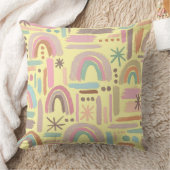 Coussin de jet Rétro Bohème Arc-en-ciel (Couverture)