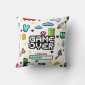 Coussin de jet retro pixel gaming Cadeau pour joue (Verso)