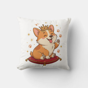 Coussin de jet Roi Corgi Déco Maison Amoureux de C