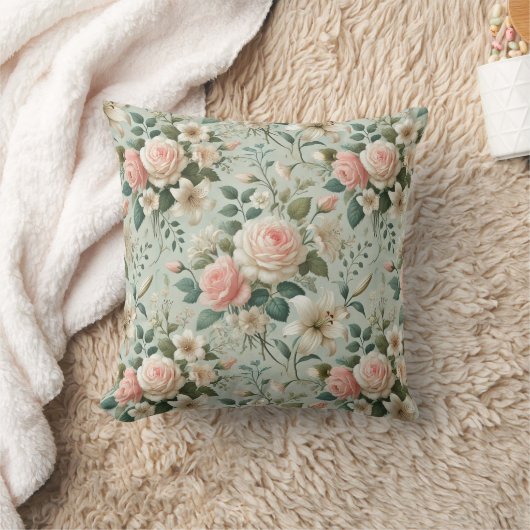 Coussin de jet 'Romance de jardin élégant' (Couverture)