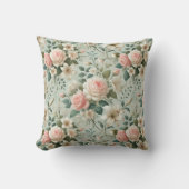 Coussin de jet 'Romance de jardin élégant' (Recto)