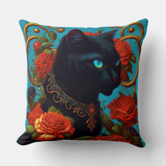 Coussin de jet Rose The Cat (Recto)