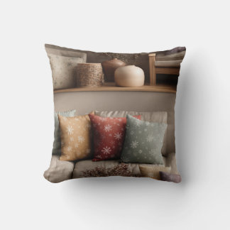 Coussin de jet Scandinave flocon de neige pour sal