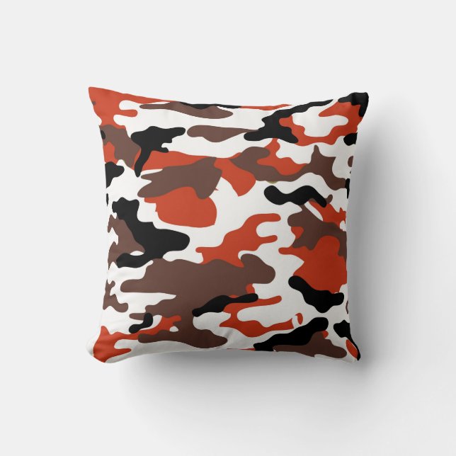 Coussin de jet Terracotta Camo (Recto)