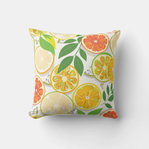 Coussin de jet - Tranches de Citron Boho