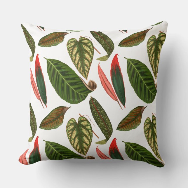 Coussin de jet vintage floral de l'été (Recto)
