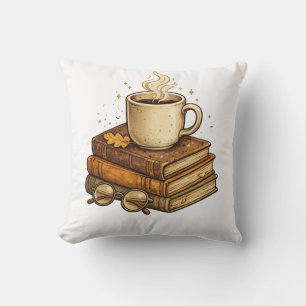 Coussin de jet vintage pour amateurs de café et de
