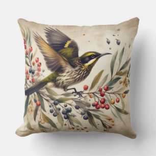 Coussin de jet vintage Songbird Botanical