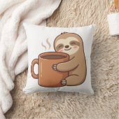 Coussin de jeté Cozy Sloth Café (Couverture)
