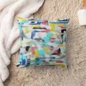 Coussin de jeté d'art abstrait lavé (Couverture)