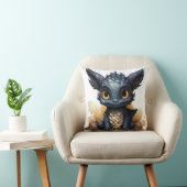 Coussin de jeté de bébé dragon mignon | Fantaisie (Chaise)