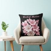 Coussin de jeté de douche de mariée florale – Mari (Chaise)