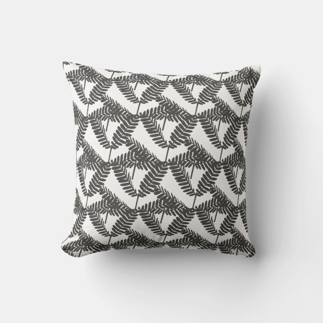 Coussin de jeté de feuillage de l'arbre à fièvre (Recto)