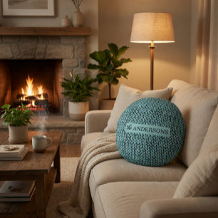 Coussin de jeté de l'hiver au motif tricoté chaud