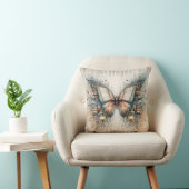 Coussin de jeté de livre floral papillon, décorati (Chaise)