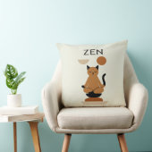 Coussin de jeté de méditation de chat Zen – Minima (Chaise)