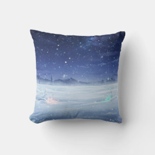 Coussin de jeté étoilé d'hiver