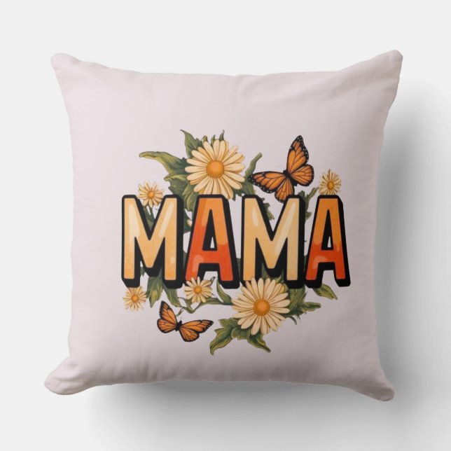 Coussin de jeté Floral Mama (Recto)