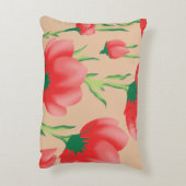 Coussin de jeté floral rose pâle (Dos(Vertical))