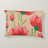 Coussin de jeté floral rose pâle (Dos)