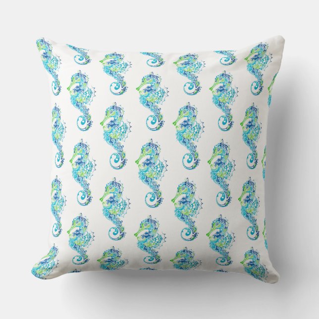Coussin de jeté-Hippocampe (Recto)