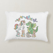 Coussin de jeté pour enfants en forme de licorne d (Dos)