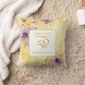 Coussin de jeté pour les 50 ans de mariage Violets (Couverture)