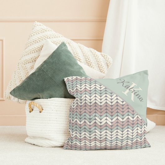 Coussin de jetée monogramme