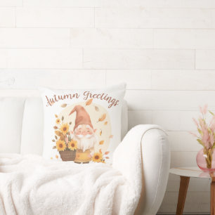 Coussin de jeton Gnome d'automne – Accent arrière