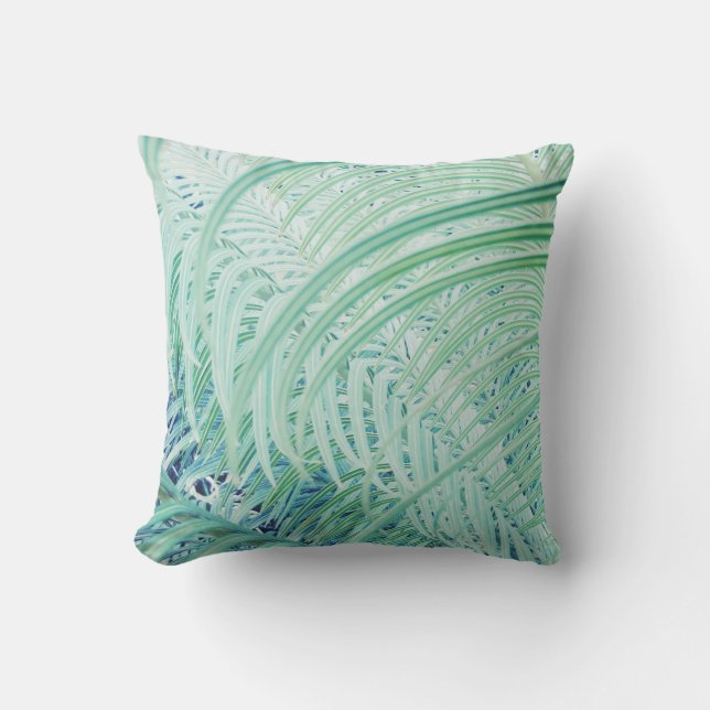 Coussin de jeton imprimé de plante élégante vert d (Recto)