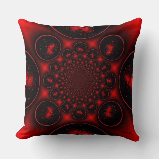 Coussin de Kaleidscope de cercle de feu (Recto)