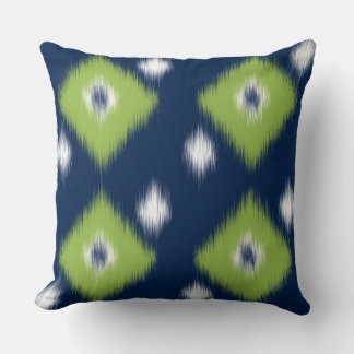 Coussin de kat bleu marine et vert