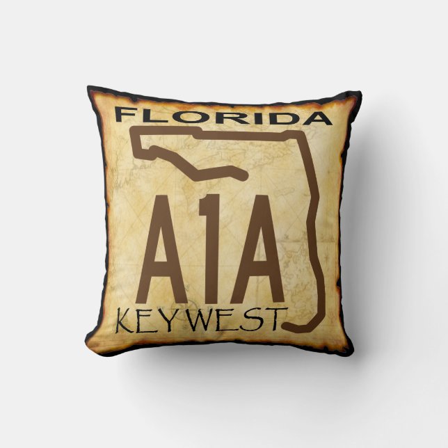 Coussin de Key West A-1-A (Recto)
