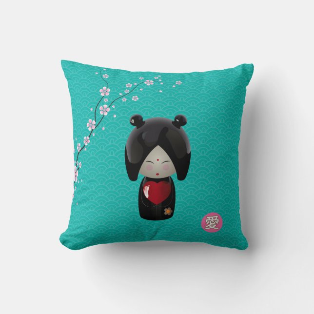Coussin de Kokeshi d'amour (Recto)