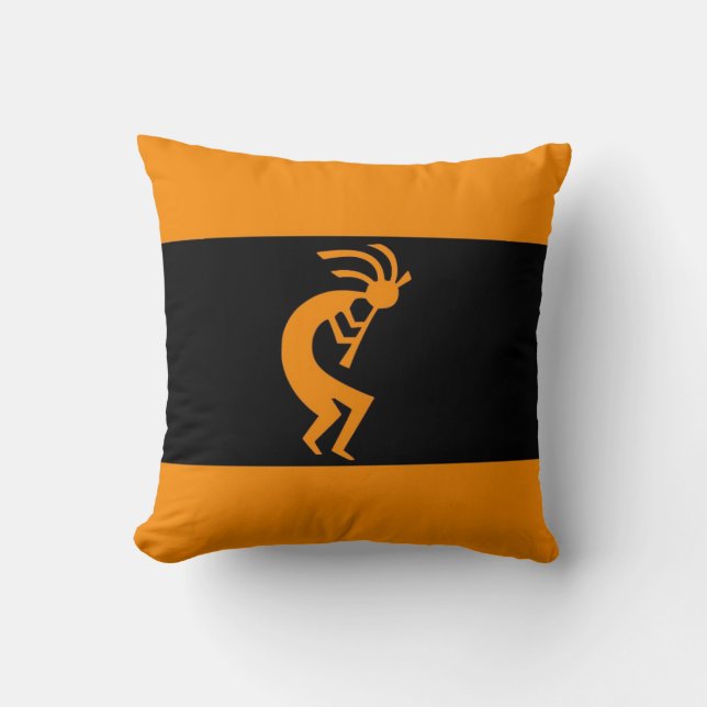 Coussin De Kokopelli orange longtemps (Recto)