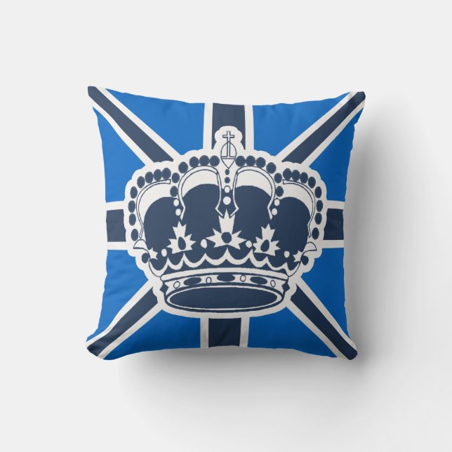 Coussin de la Couronne bleu et blanc (Recto)