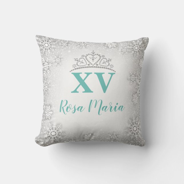 Coussin de la Couronne de strass Quinceañera (Recto)