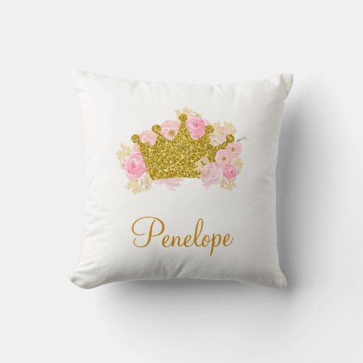 Coussin De La Couronne Rose Et Or, Princesse (Recto)