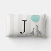 Coussin de la crèche moderne Stripes et Giraffes (Verso)