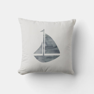 Coussin de la décoration de plage gris marine