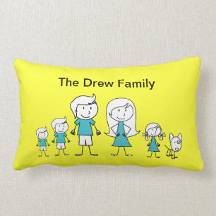 Coussin de la famille de graphiques Stick