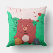 Coussin de la famille de porcs (Verso)