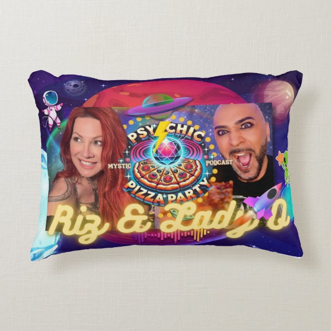 Coussin de la fête de la pizza mystique (Devant)