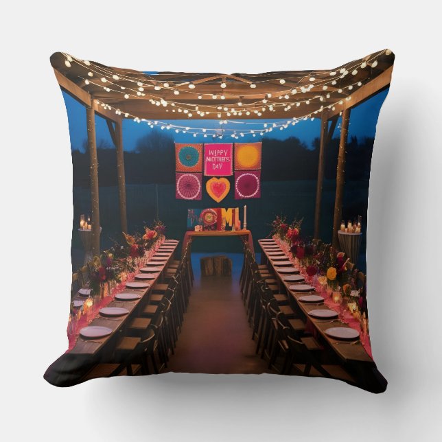 Coussin de la fête des mères à double face : Dusk  (Recto)