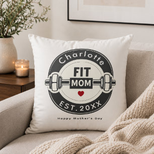 Coussin de la fête des mères pour maman en forme a