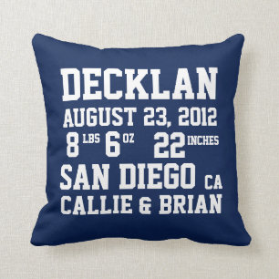 Coussin de la marine Faire-part de naissance